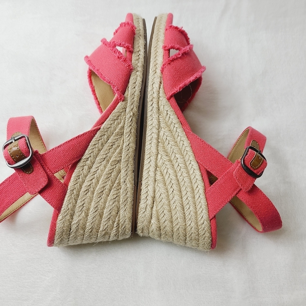 NWOT LUCKY BRAND margaline fabric open toe sandals - Picture 4 of 7